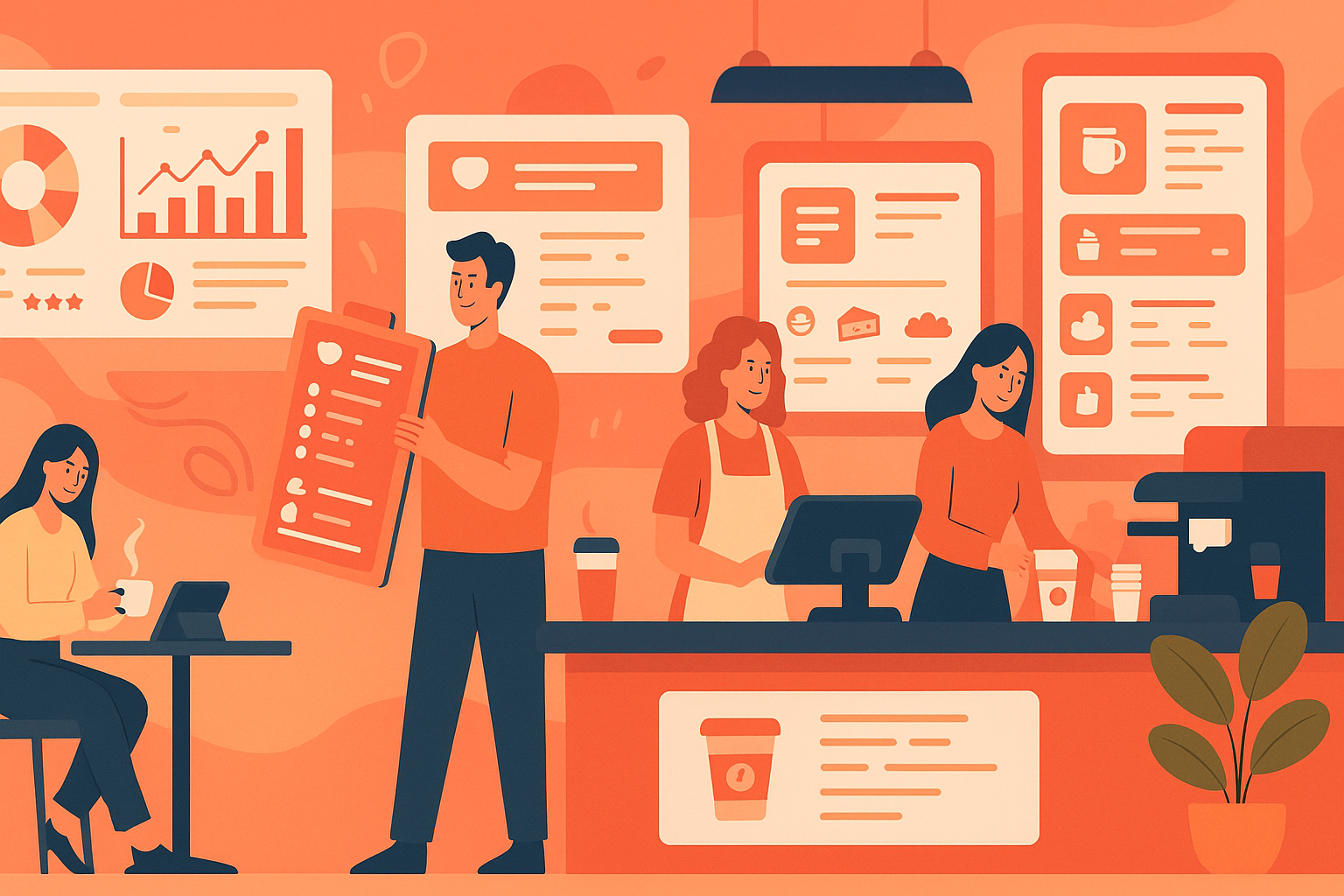 カフェ新規開店:3週間でIT活用経営・デザイン制作を実現